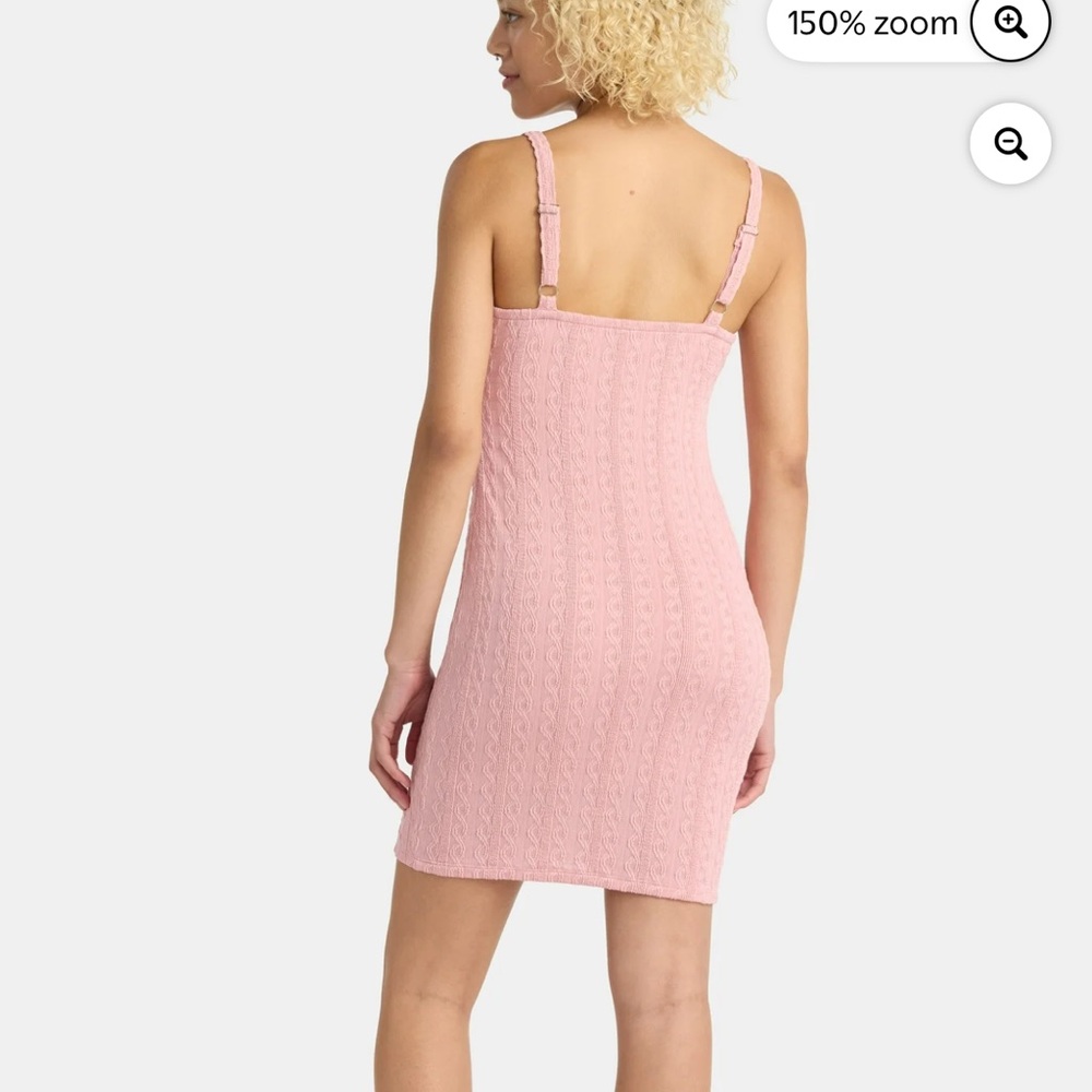 Pink Knit Mini Dress